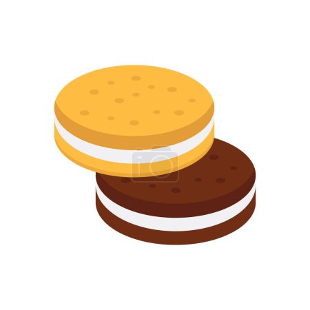Illustration for Biscuits Vector illustration on a background. Premium quality symbols. vector icons for concept and graphic design. - Royalty Free Image