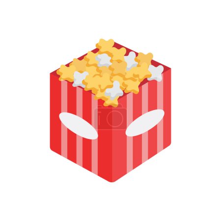 Illustration for Popcorn Vector illustration on a background. Premium quality symbols. vector icons for concept and graphic design. - Royalty Free Image