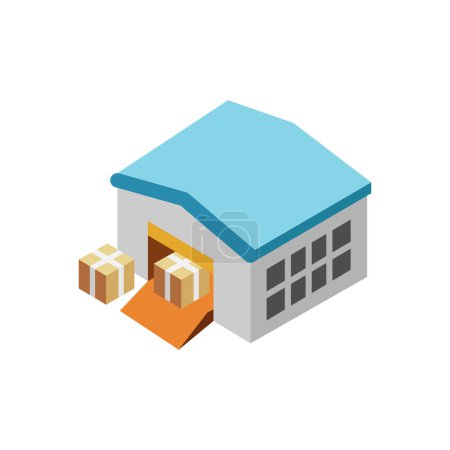 Illustration for Warehouse Vector illustration on a background. Premium quality symbols. vector icons for concept and graphic design. - Royalty Free Image