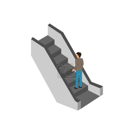 Illustration for Escalator Vector illustration on a background. Premium quality symbols. vector icons for concept and graphic design. - Royalty Free Image