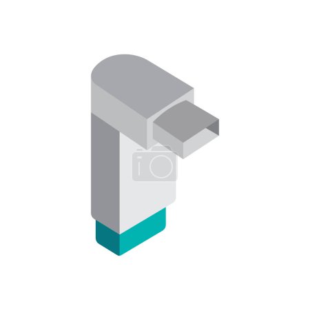 Illustration for Inhaler Vector illustration on a transparent background. Premium quality symbols . Icons for concept and graphic design. - Royalty Free Image