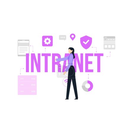 Illustration for The girl has internet. - Royalty Free Image