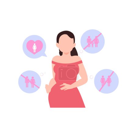 Illustration for The girl is pregnant. - Royalty Free Image