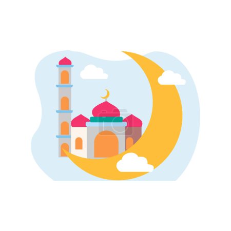 Illustration for It is an Islamic mosque. - Royalty Free Image