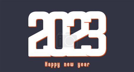 Illustration for A happy New Year 2023 poster concept design for new year parties banners, posters and invitation cards vector, illustration. - Royalty Free Image