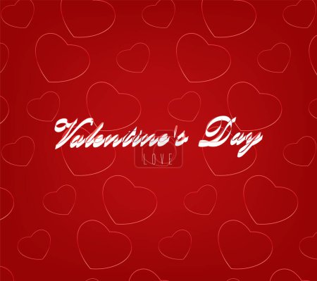 Ilustración de Patrón de corazón rojo en diseño de forma de corazón de color pastel suave, uso para la exhibición de productos cosméticos y conceptos de San Valentín. Elementos para el diseño del concepto del día de San Valentín. - Imagen libre de derechos
