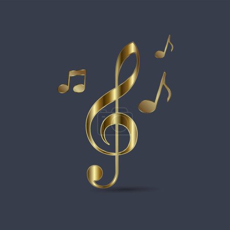 Luxus-Musik-Symbole, Symbole, Elemente, die in Musik-Konzepten und Vektor-Musik-Vorlagen verwendet werden.