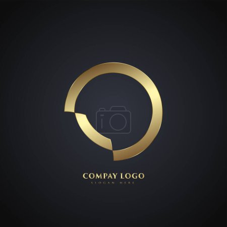 Illustration for A premuim logo vector, Luxury company Logo design, Gold vector Logo templates - Royalty Free Image