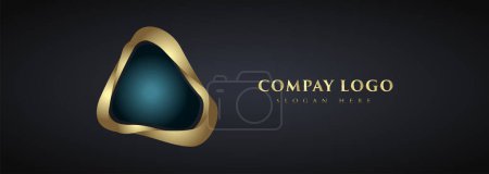 Illustration for A Banner of Luxury Logo concept on dark background used in elegant of company Logo design - Royalty Free Image