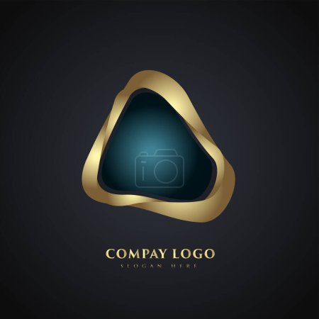 Illustration for Modern Luxury Logo concept on dark background used in elegant of company Logo design, vector illustration - Royalty Free Image
