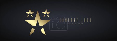 Illustration for Golden and Luxury Circles groups Logo vector for company on dark background templates - Royalty Free Image