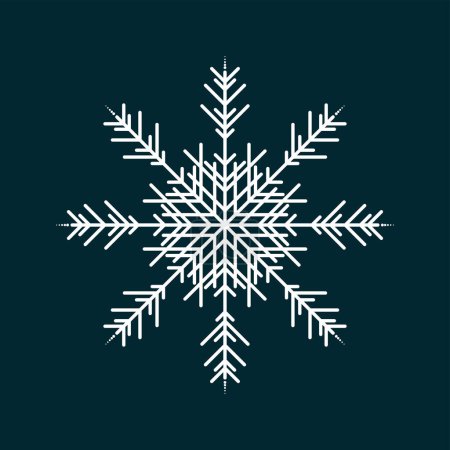 Ilustración de Iconos planos de nieve, silueta. Bonito elemento para la bandera de Navidad, tarjetas. Año nuevo ornamento concepto vector, ilustración - Imagen libre de derechos