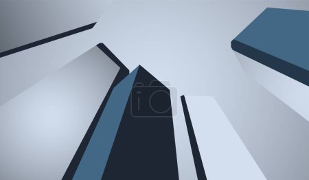Illustration for Abstract background of modern office building exterior in new business - Royalty Free Image