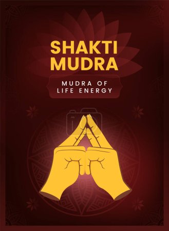 Illustration for Shakti Mudra Hand Gesture - Vector illustration - Royalty Free Image