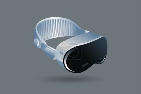 Téléchargez les illustrations : Lunettes VR réalité virtuelle sur fond blanc. Casque VR ou lunettes de réalité virtuelle sur isolées - en licence libre de droit