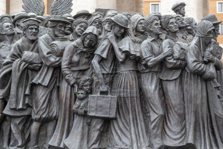 Photo for ROME, VATICAN - MARTH 9, 2023: This is a fragment of the monument to migrants 'Angels Don't Know' (by Timothy Schmaltz). - Royalty Free Image