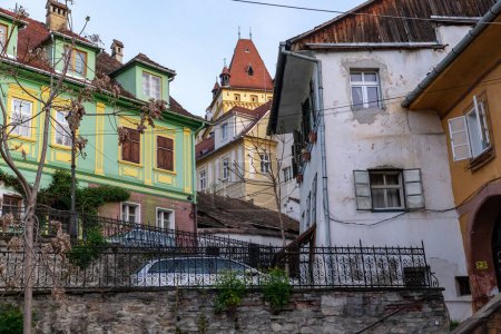Photo for SIGHISOARA, ROMANIA - MAY 2, 2023: This is the old city surrounding the fortress walls of the citadel. - Royalty Free Image