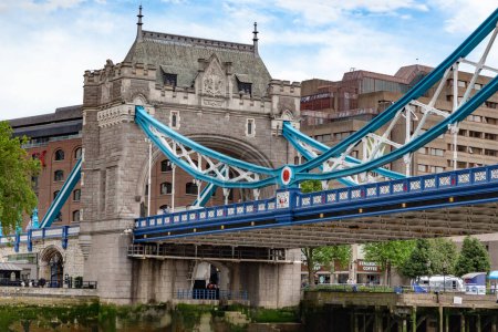 Photo for LONDON, GREAT BRITAIN - MAY 20, 2014: This is an entrance gate to Tower Bridge. - Royalty Free Image