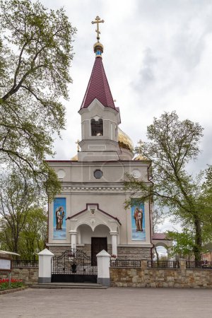 Photo for KAMENETS-PODOLSKY, UKRAINE - APRIL 27, 2023: This is a modern Orthodox church built in a traditional style. - Royalty Free Image