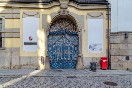 Photo for WROCLAW, POLAND - NOVEMBER 4, 2023: This is one of the entrances to the ancient university building. - Royalty Free Image
