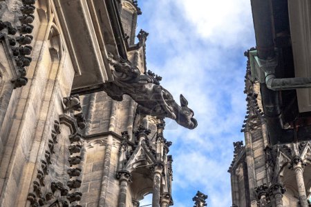Photo for PRAGUE, CZECH - OCTOBER 26, 2023: This is one of the gargoyles on the Gothic St. Vitus Cathedral. - Royalty Free Image