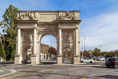Photo for NANCY, FRANCE - NOVEMBER 1, 2023: This is St Catherine's Gate, built in the 18th century. - Royalty Free Image