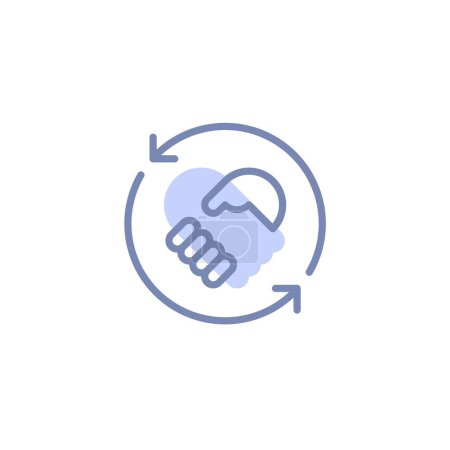 Illustration for Forge strong and reliable business partnerships through a solid contract handshake. Establish mutual trust, clear expectations, and a shared commitment to success. - Royalty Free Image
