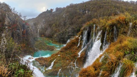 Photo for Panoramic view of the Plitvice National Park in Croatia. Travel photo - Royalty Free Image