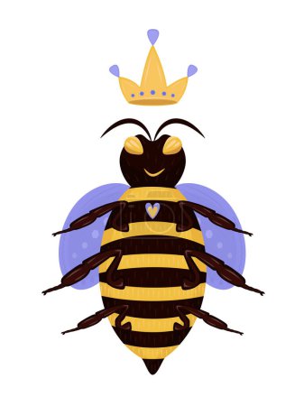 Photo for Colorful bee queen with crown - Royalty Free Image