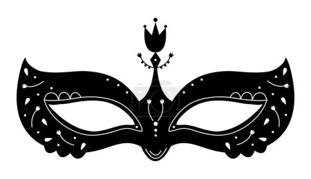 Téléchargez les illustrations : Masque de mascarade noir avec éléments blancs - en licence libre de droit