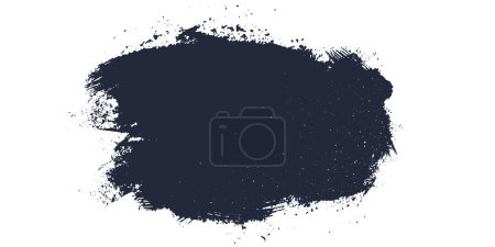 Illustration for Black ink stain. Black paint, ink brush stroke, dark paint brush stain with noise texture. Modern abstract banner with black ink stain brush. Isolated abstact ink texture. Vector Illustration - Royalty Free Image