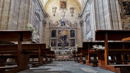 Foto de Convent church of the Agustinas Recoletas. Incredible view of the Catholic church of the Immaculate Conception.  Salamanca, Spain - Imagen libre de derechos