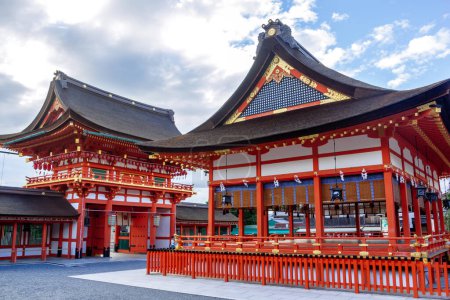 Photo for Fushimi Inari Taisha shrine in Kyoto prefecture of Japan. Famous shinto shrine. - Royalty Free Image