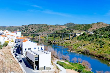 Photo for View of Mertola Town and the Guadiana River, Portugal. Colors of Portugal Series - Royalty Free Image
