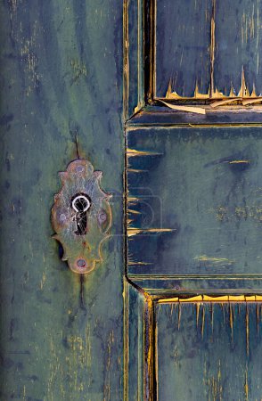 Photo for Ancient lock on door in Mertola, Portugal. Colors of Portugal Series - Royalty Free Image
