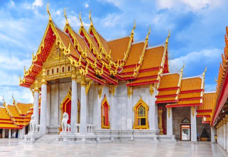 Téléchargez les photos : Wat Xoabophit (Temple du marbre) à Bangkok. - en image libre de droit