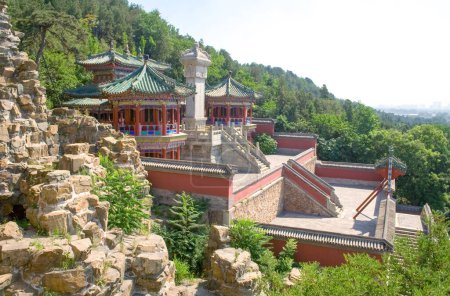 Téléchargez les photos : Paysage du palais d'été de Pékin, les anciens jardins impériaux en Chine - en image libre de droit