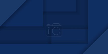 Photo for Abstract dark blue paper layer modern website banner design illustration vector background - Royalty Free Image