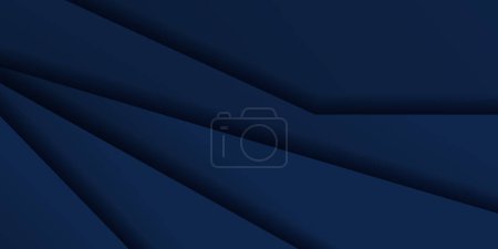 Photo for Abstract dark blue paper and overlap wave curve line  modern website banner design vector background - Royalty Free Image