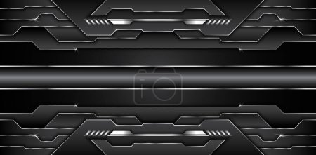 Photo for Abstract metal carbon texture and line chromium on metal modern design background. vector illustration - Royalty Free Image