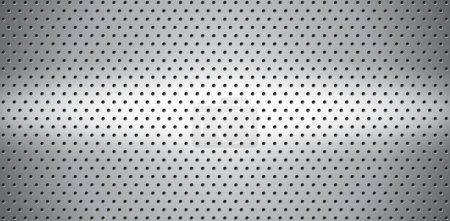 Photo for Silver metal steel surface perforation sheet and metallic texture hole modern design background vector illustration - Royalty Free Image