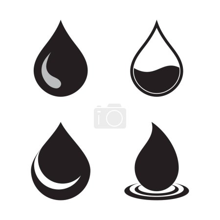 Téléchargez les illustrations : Modèle d'illustration vectorielle de logo de goutte d'eau - en licence libre de droit