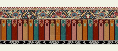 Photo for Digital Ornament: Floral Paisley, Mughal Art Motifs, Traditional Borders in Watercolor Textile. Ethnic, and Geometric Patterns for Trendy Designs. Vintage Embroidery, Botanical,and TropicalElements. - Royalty Free Image