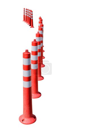 Photo for Traffic Pole isolated on white background with clipping path - Royalty Free Image