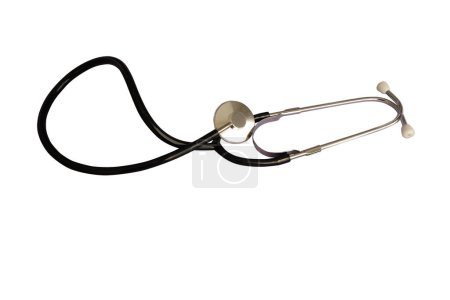 Photo for Stethoscope on white background, top view. Medical devic - Royalty Free Image