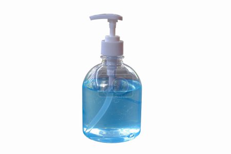 Photo for Hand sanitizer alcohol gel bottle isolated on white background with clipping path - Royalty Free Image