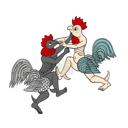 Ilustración de Un fantasma peta que es un pollo Un tipo de fantasma peta que reside en el infierno según la leyenda tailandesa.. - Imagen libre de derechos