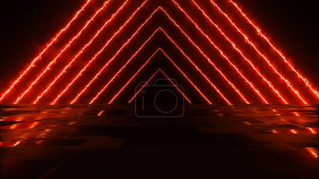 Photo for Abstract colorful background with bright rays and glowing lines. Abstract tech futuristic background. Bright fiery lines sparkle. Seamless loop. 3d rendering - Royalty Free Image