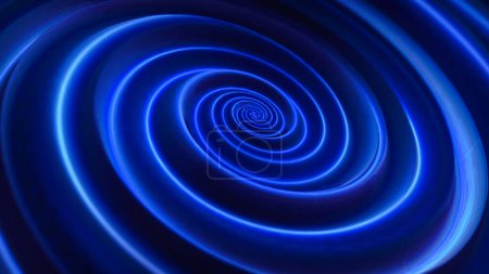 Le tourbillon. spirale d'eau de soie métallique. Illusion optique concentrique. Point abstrait vague numérique de particules. Le tourbillon. vortex liquide. Boucle sans couture. 3D.