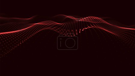Abstract futuristic background. Big data visualization. Network connection. Data transfer. Vector illustration. 3d rendering.